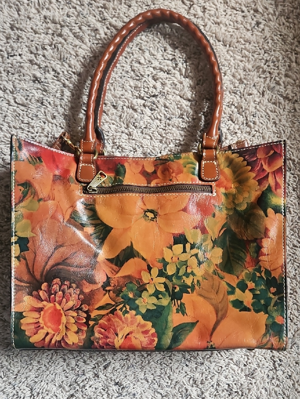 New Patricia Nash Zancona Multicolor Print Tote Shoulder Bag - Picture 3 of 5